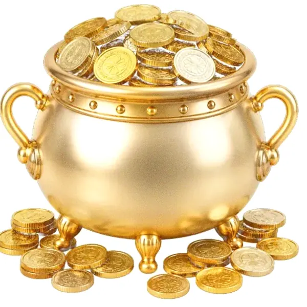 Coin-filled cauldron — Casino Tucan