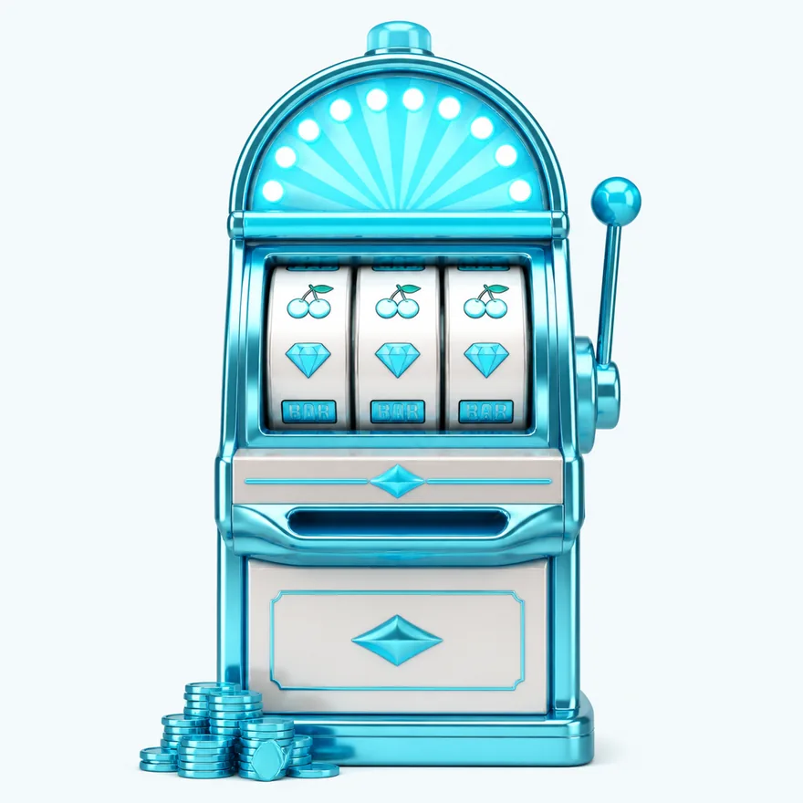 Slot cabinet with marquee — Casino Tucan