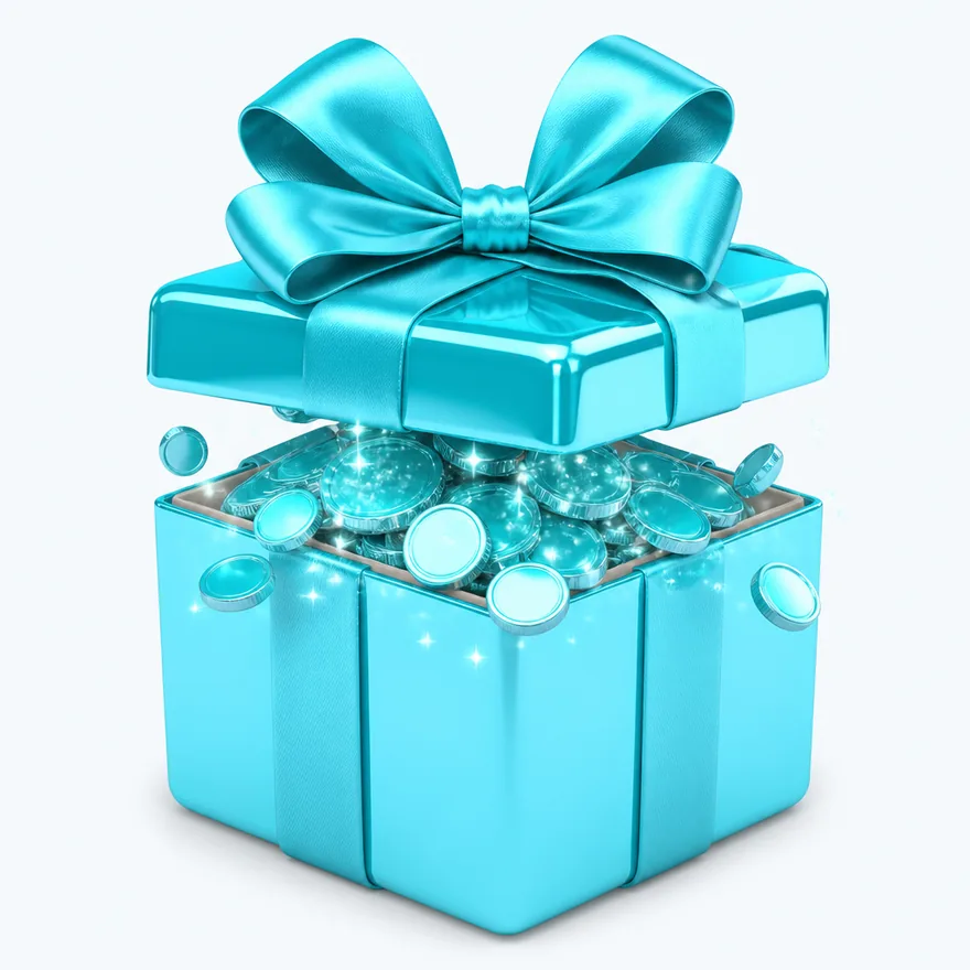 Ribbon-tied gift box — Casino Tucan