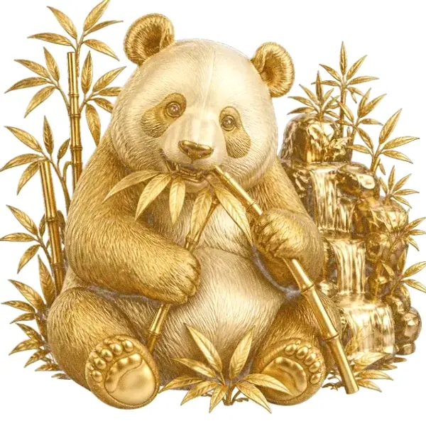 Panda eating bamboo — Casino Tucan
