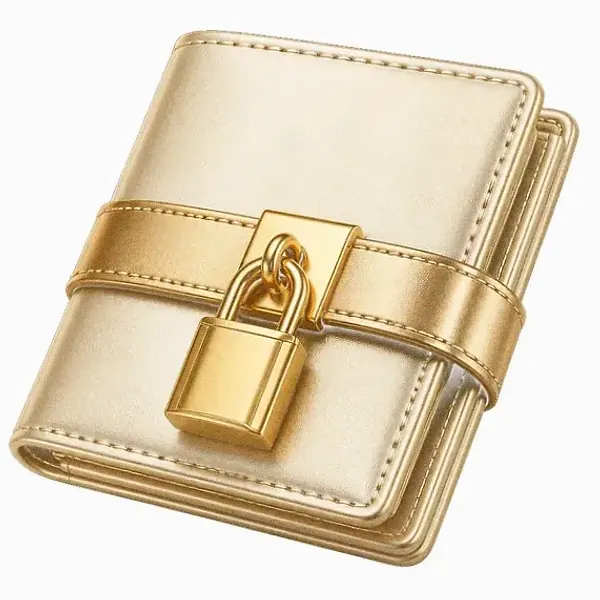 Locked leather wallet — Casino Tucan