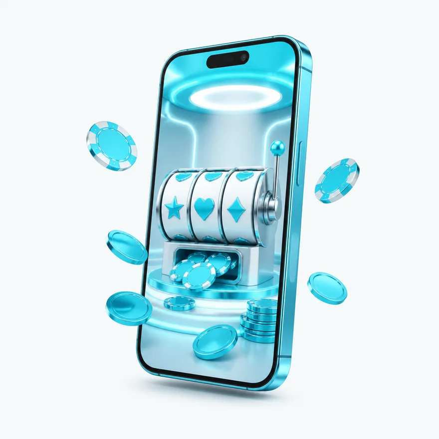 Smartphone with glowing screen — Casino Tucan