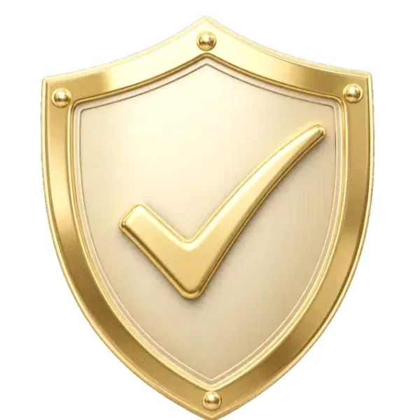 Checkmark shield — Casino Tucan